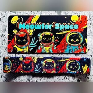 ZOX "MEOWTER SPACE" #1491 GALAXY CAT collectible vintage New Medium wristband